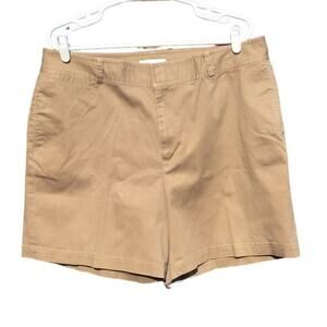 Ralph Lauren womens khaki shorts plus size 16 beige modest classic preppy cotton